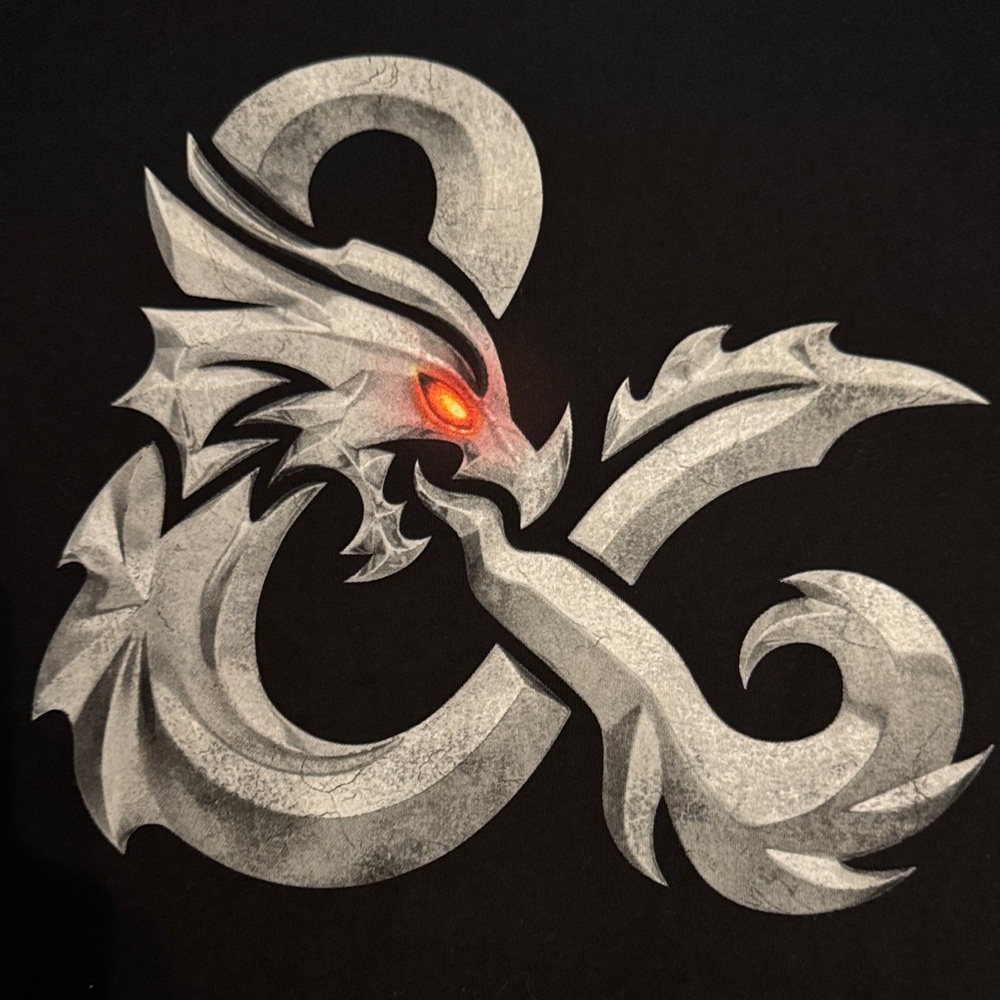 Dungeon Dragons Size Medium Unisex Black Graphic T-Shirt NWOT PTP 17” - Picture 2 of 6